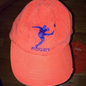 RUGBY Polo Ralph Lauren Orange Cap PAIR - NEW.RARE